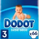 Paquete de Pañal DODOT Bebé-Seco Talla 3 ( 66 Unidades/DE 6 a 10 KG)