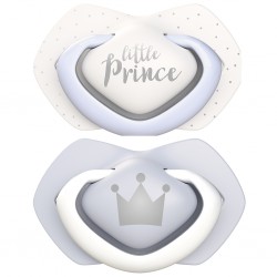 PACK CHUPETES DE SILICONA ROYAL BABIES LITTLE PRINCE 6-18M CANPOL