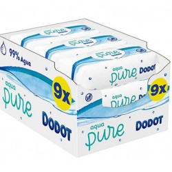 Toallitas Dodot 432 Unidades Aqua Pure (Caja 9 paquetes de 48 uds)