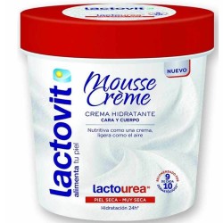 Mousse Creme LACTO-UREA Crema Hidratante Cuerpo y Cara Piel Muy Seca  250ml - LACTOVIT